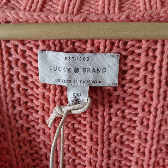 Lucky Brand | Coral V-neck Sweater - Picture 3 of 7